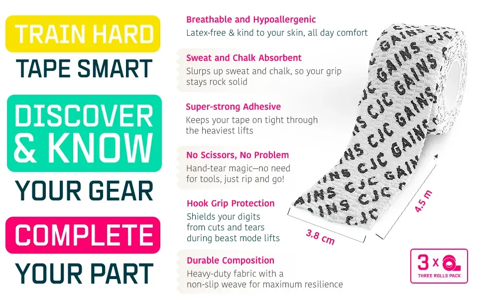 Benefits module with motivational headline, product photography and a weightlifter silhouette